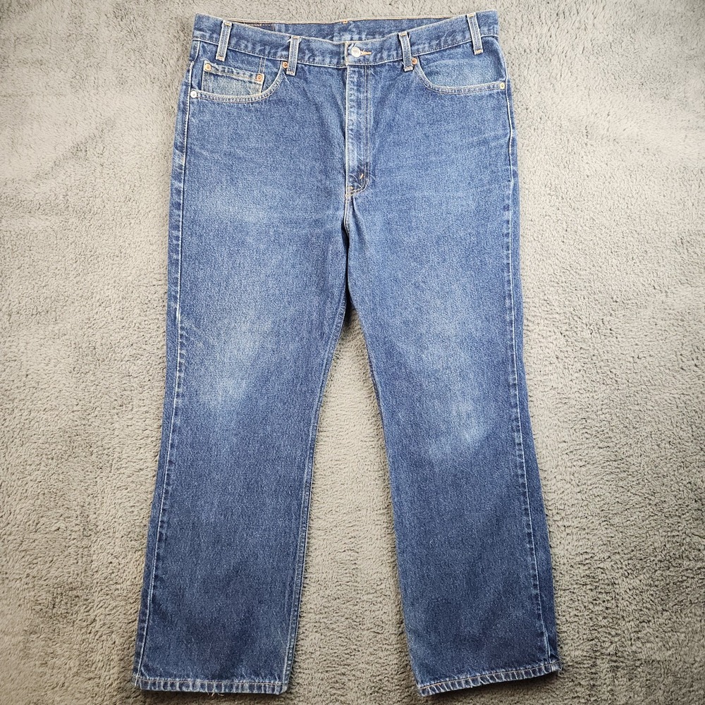 Levi's 517 Jeans Mens 40x30 Blue Bootcut Faded Rigid Denim Cowboy Western Y2K